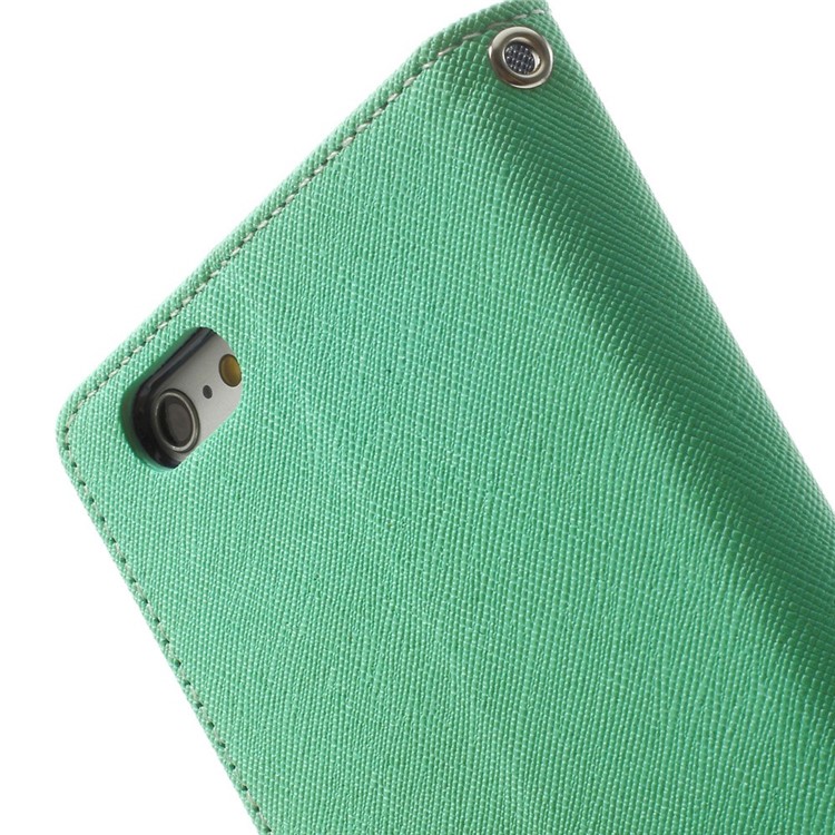 Mercury GOOSPERY Fancy Diary Leather Case for iPhone 6 Plus / 6s Plus w/ Card Holder & Stand - Cyan-9