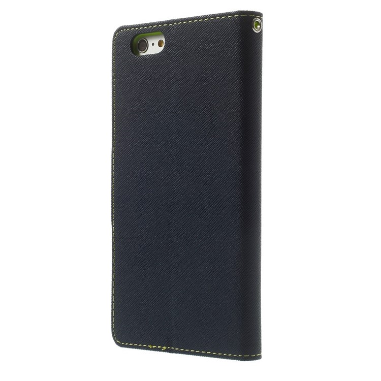 Mercury GOOSPERY Fancy Diary Leather Wallet Cover for iPhone 6 Plus / 6s Plus w/ Stand - Dark Blue-2