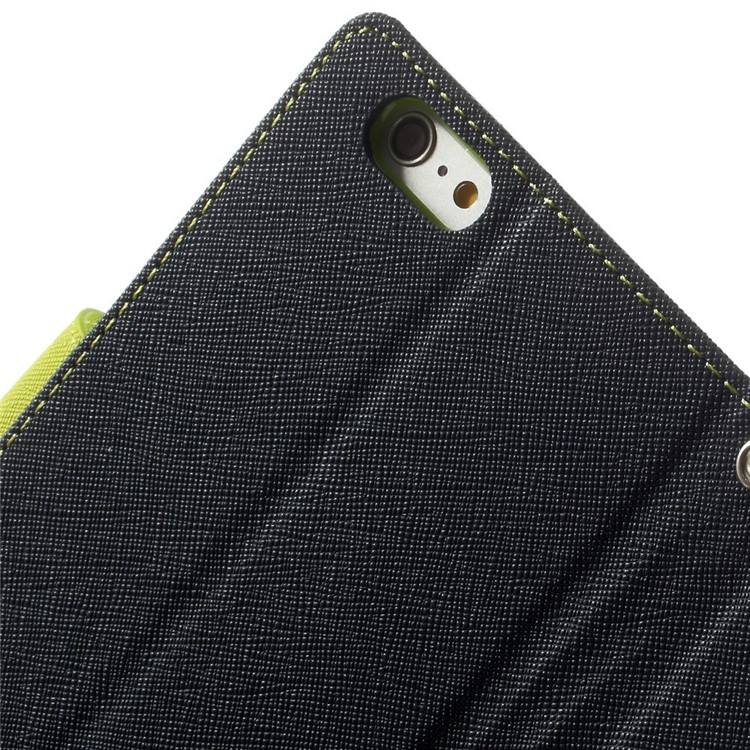Mercury GOOSPERY Fancy Diary Leather Wallet Cover for iPhone 6 Plus / 6s Plus w/ Stand - Dark Blue-8