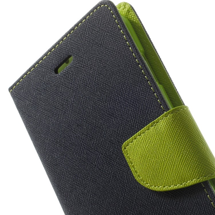 Mercury GOOSPERY Fancy Diary Leather Wallet Cover for iPhone 6 Plus / 6s Plus w/ Stand - Dark Blue-9
