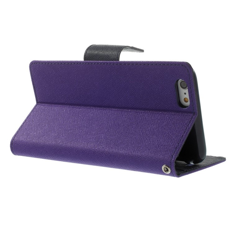 Mercury GOOSPERY Fancy Diary Wallet Leather Case for iPhone 6 Plus / 6s Plus w/ Stand - Purple-4