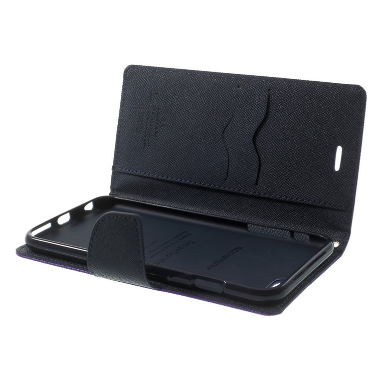 Mercury GOOSPERY Fancy Diary Wallet Leather Case for iPhone 6 Plus / 6s Plus w/ Stand - Purple-6