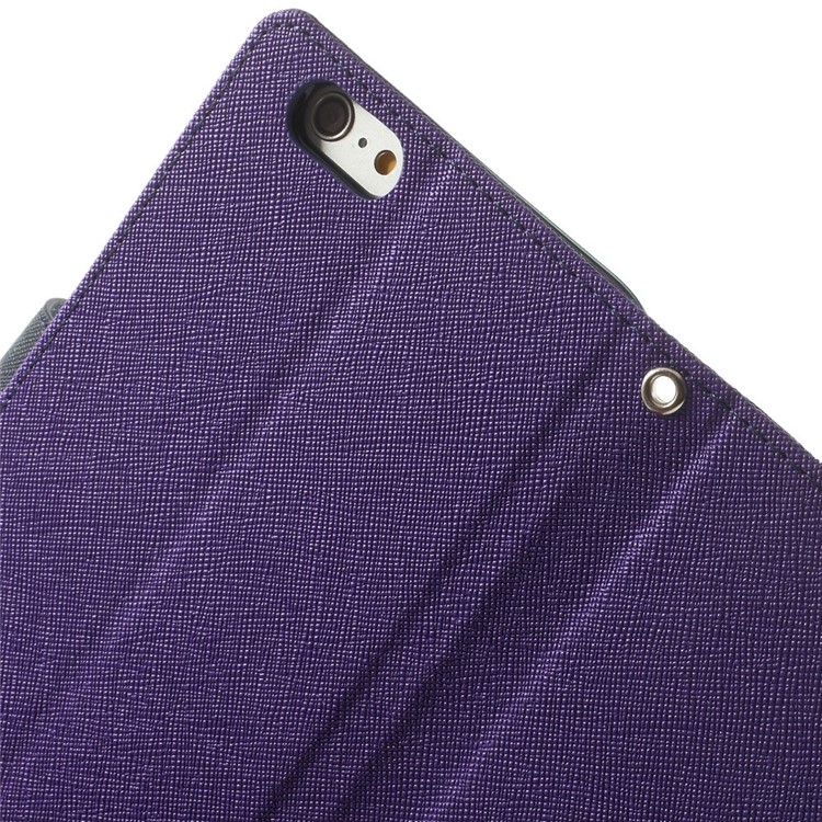 Mercury GOOSPERY Fancy Diary Wallet Leather Case for iPhone 6 Plus / 6s Plus w/ Stand - Purple-8