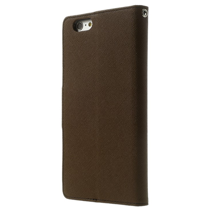 Mercury GOOSPERY Fancy Diary Leather Case for iPhone 6 Plus / 6s Plus w/ Stand - Brown-2