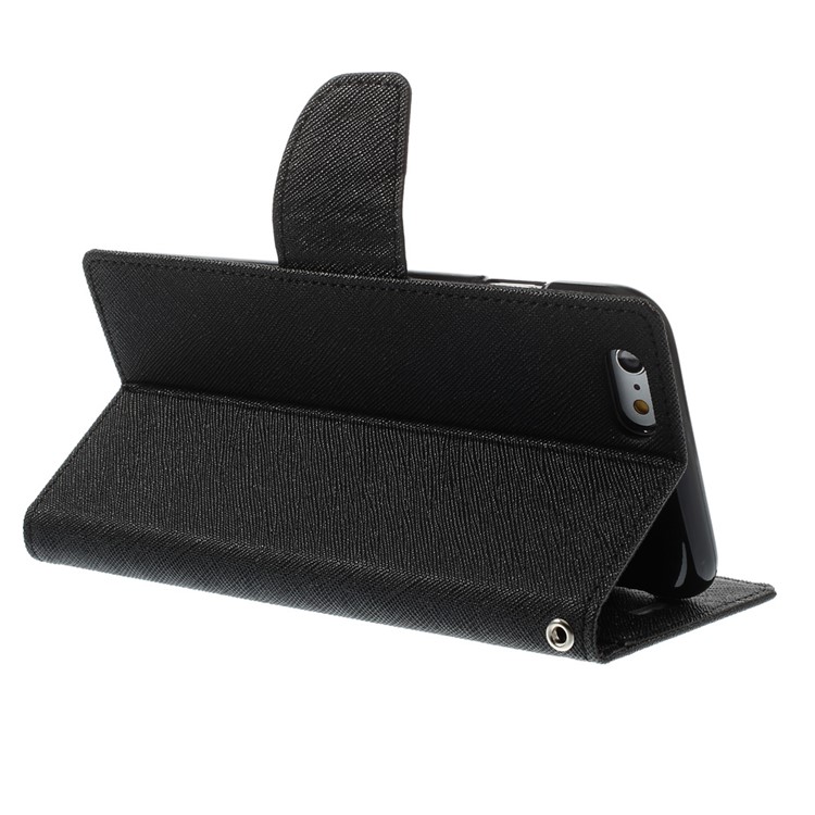 Mercury GOOSPERY Fancy Diary Leather Cover for iPhone 6 Plus / 6s Plus w/ Stand - Black-5