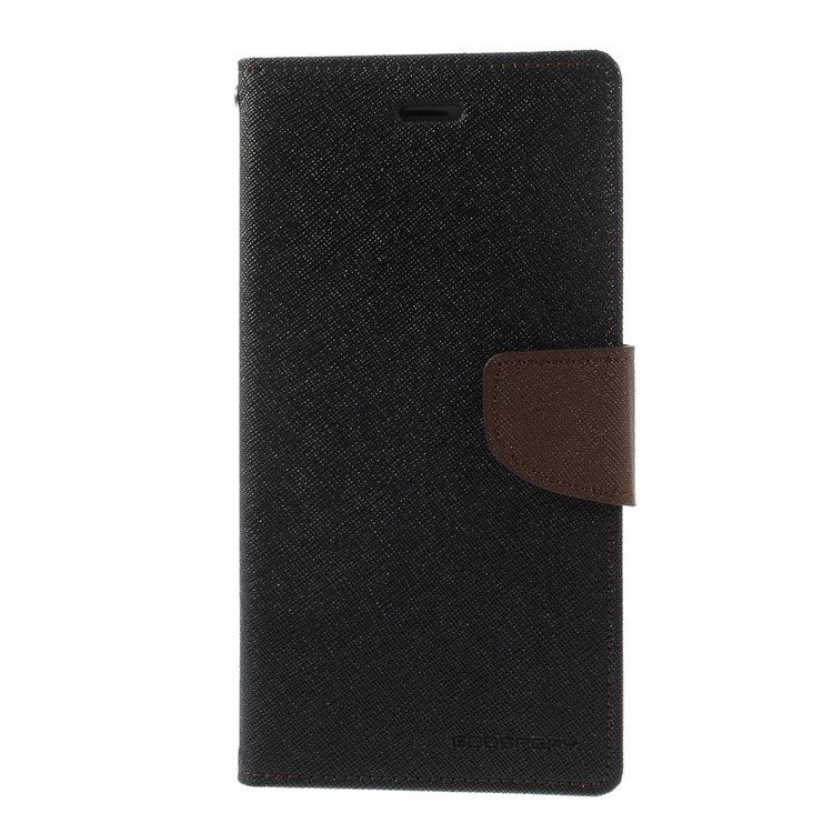Mercury GOOSPERY Fancy Diary Leather Wallet Cover for iPhone 6 Plus / 6s Plus w/ Stand - Brown / Black-3