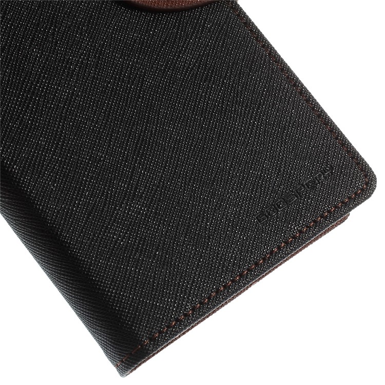 Mercury GOOSPERY Fancy Diary Leather Wallet Cover for iPhone 6 Plus / 6s Plus w/ Stand - Brown / Black-8
