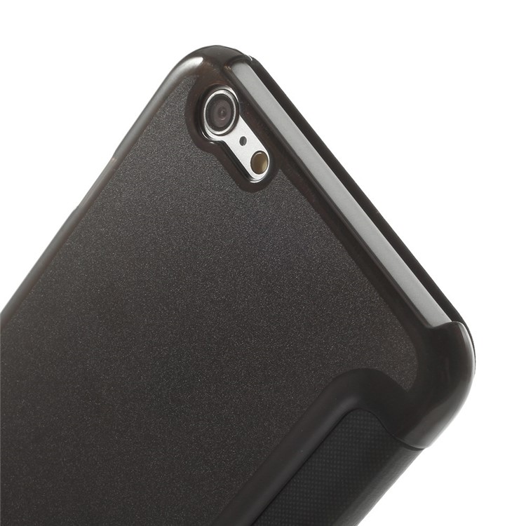 View Window Brushed Leather Folio Case for iPhone 6s Plus / 6 Plus 5.5 inch - Black-4