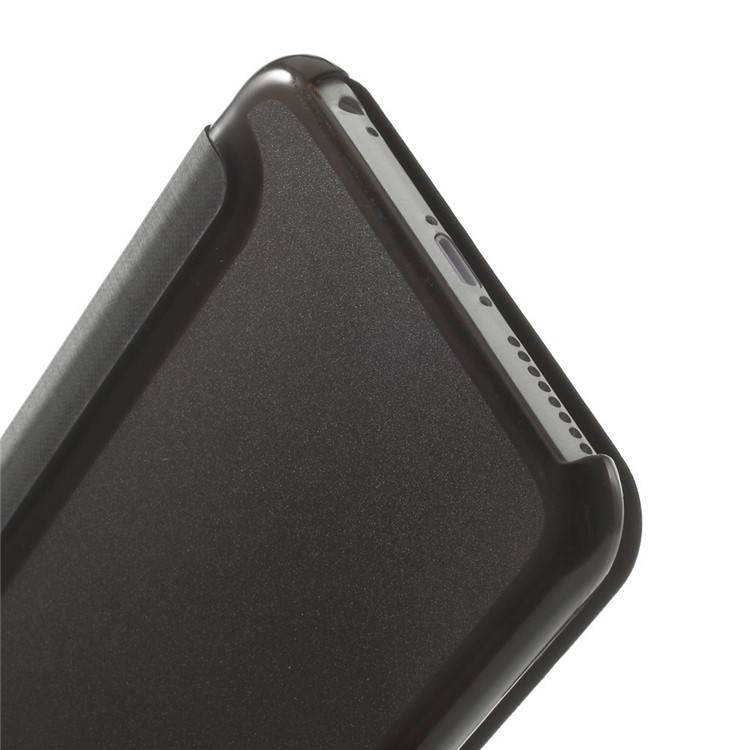 View Window Brushed Leather Folio Case for iPhone 6s Plus / 6 Plus 5.5 inch - Black-5