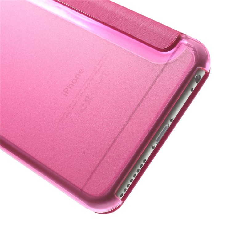View Window Brushed Leather Folio Case for iPhone 6s Plus / 6 Plus 5.5 inch - Rose-5