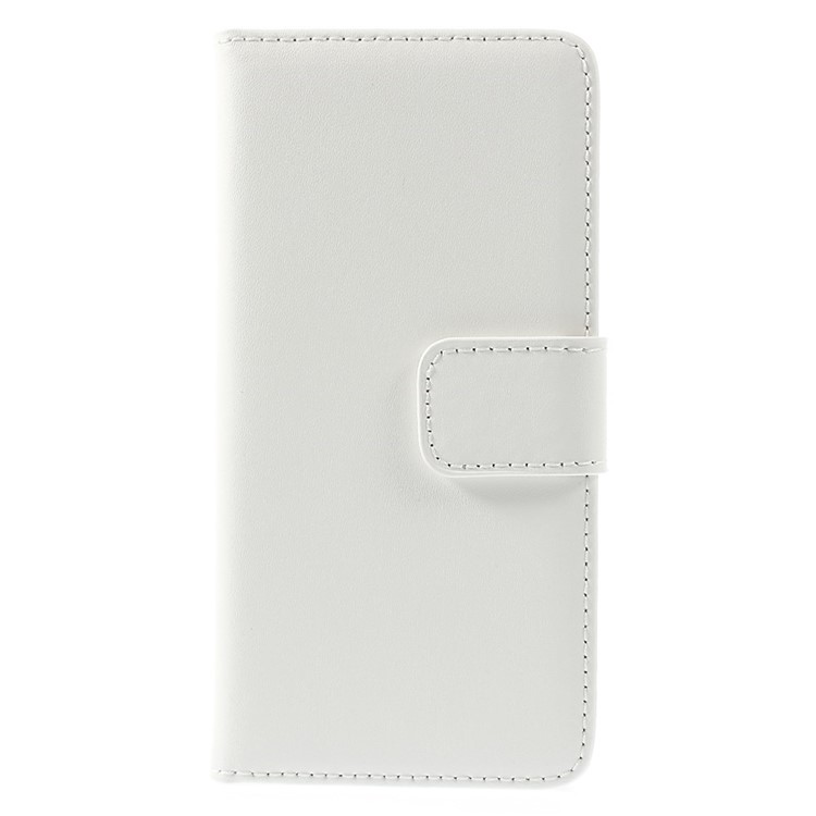 Genuine Split Leather Wallet Stand Case Shell for iPhone 6s / 6 4.7 inch - White-3