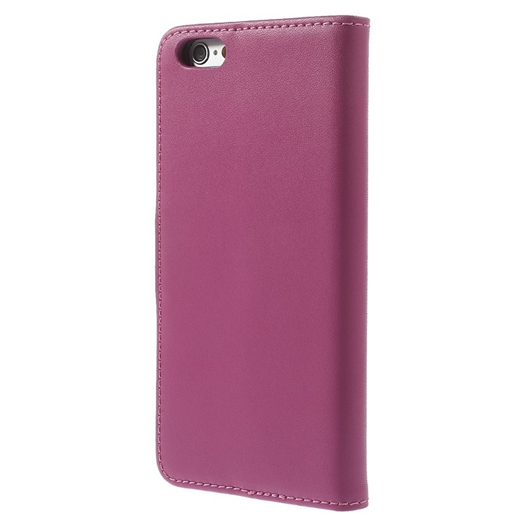 Genuine Split Leather Wallet Stand Case for iPhone 6s / 6 4.7 inch - Rose-2