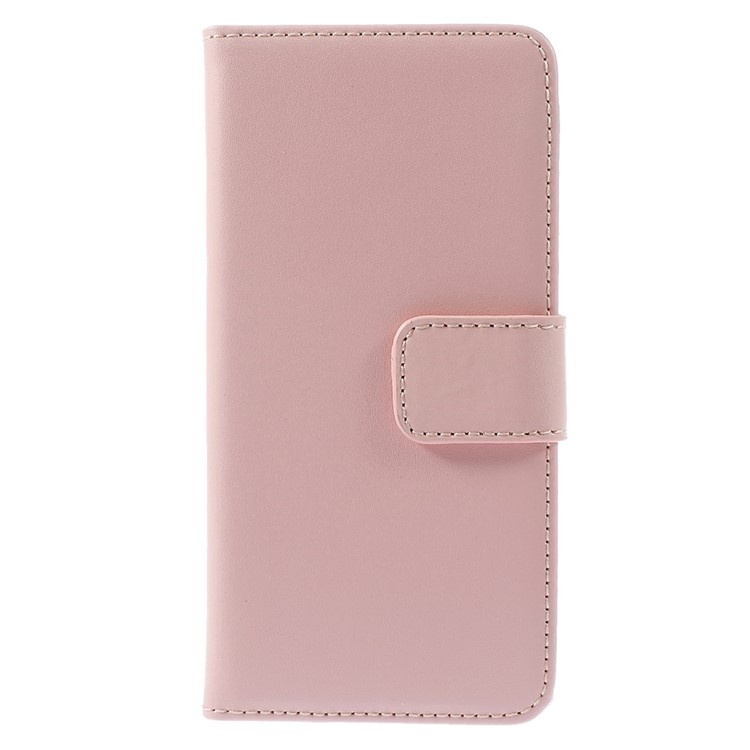 Genuine Split Leather Wallet Stand Case for iPhone 6s / 6 4.7 inch - Pink-3