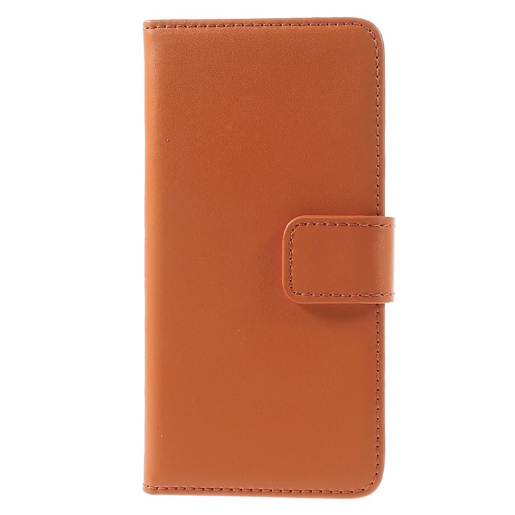 Genuine Split Leather Wallet Stand Case for iPhone 6s / 6 4.7 inch - Orange-3