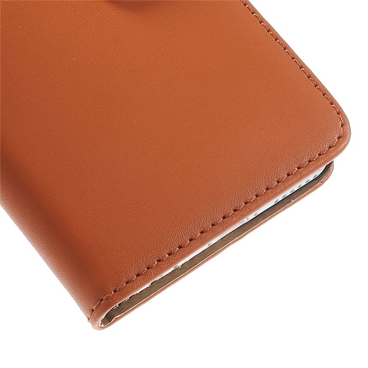 Genuine Split Leather Wallet Stand Case for iPhone 6s / 6 4.7 inch - Orange-9