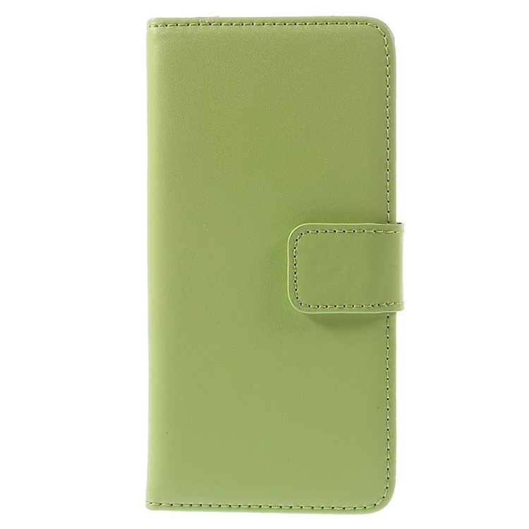 Genuine Split Leather Wallet Stand Cover for iPhone 6s / 6 4.7 inch - Green-3