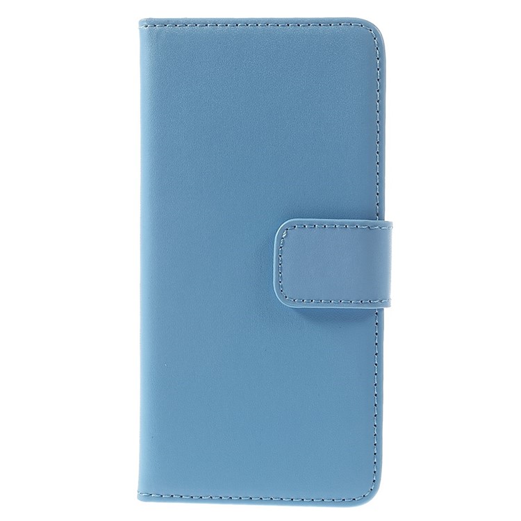 Genuine Split Leather Wallet Stand Cover for iPhone 6s / 6 4.7 inch - Blue-3