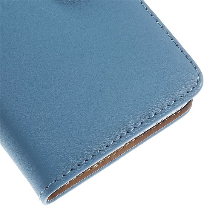 Genuine Split Leather Wallet Stand Cover for iPhone 6s / 6 4.7 inch - Blue-9