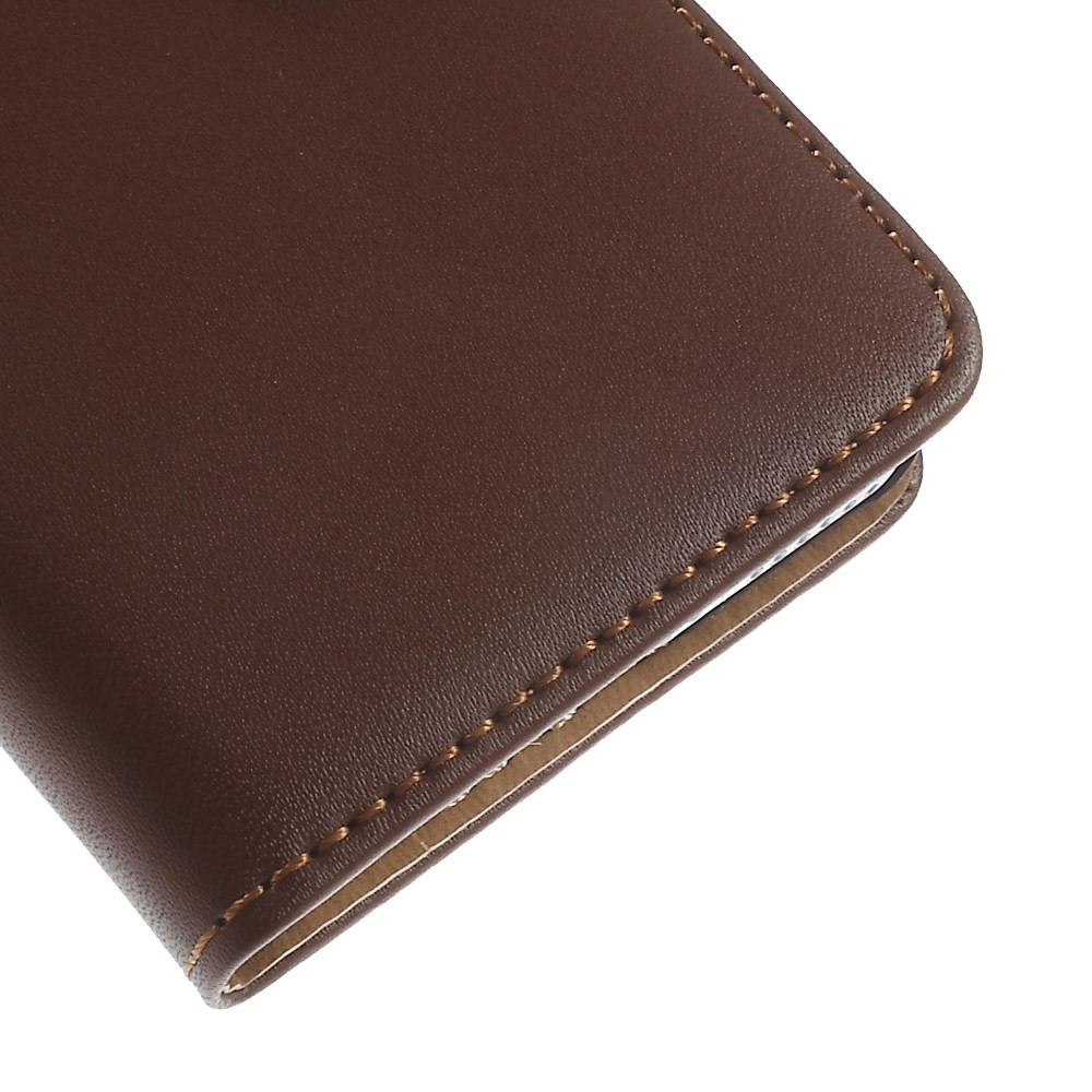Genuine Split Leather Wallet Stand Cover for iPhone 6s / 6 4.7 inch - Brown-9