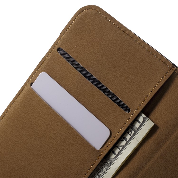 Genuine Split Leather Wallet Case for iPhone 6s 6 4.7 inch with Stand - Black-6