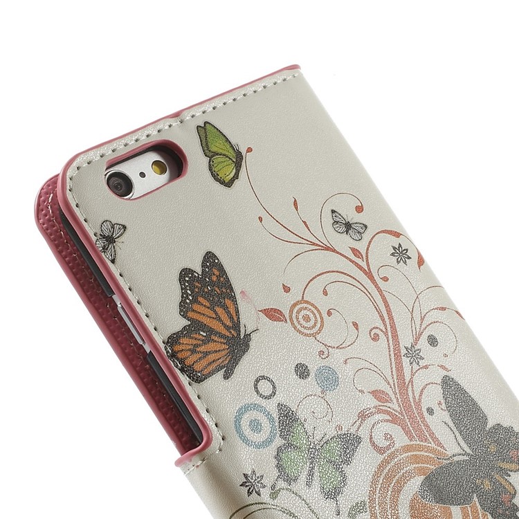 Vivid Butterfly Circles Leather Wallet Case for iPhone 6 Plus / 6s Plus 5.5 inch-8