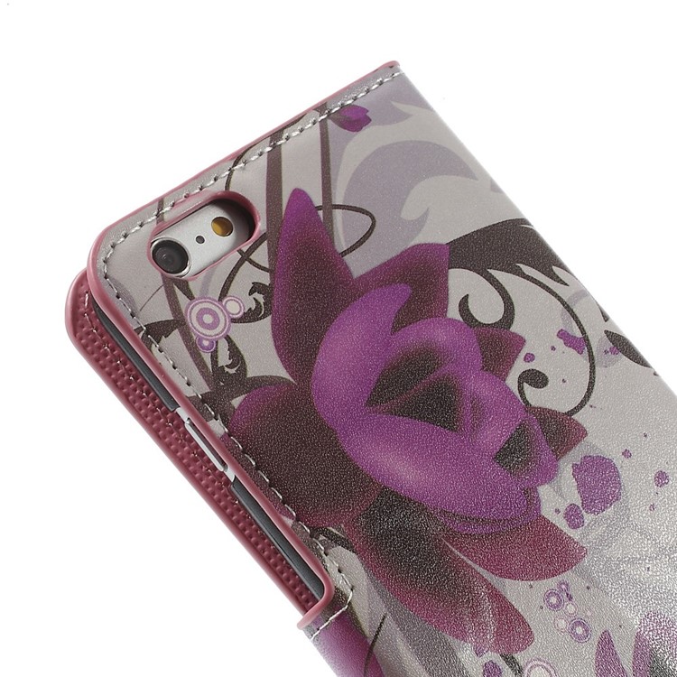 Lotus Flower Wallet Leather Skin Case for iPhone 6 Plus 5.5 inch-9