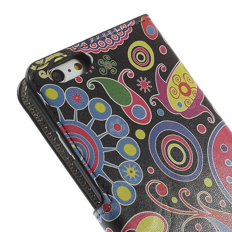 Paisley Flowers Wallet Leather Skin Cover for iPhone 6 Plus 5.5 inch-8