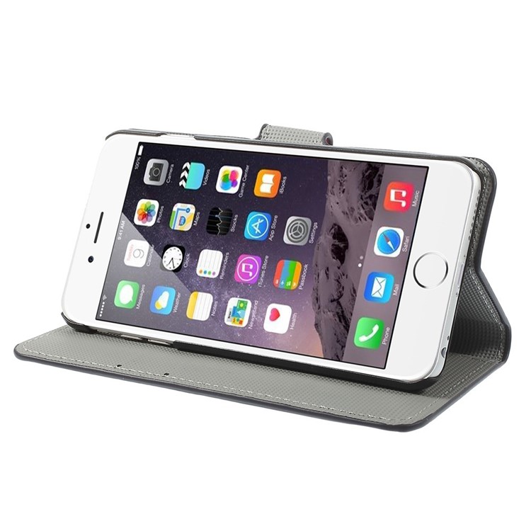 Butterfly & Flower for iPhone 6 Plus 5.5 inch Stand Leather Protective Cover-4
