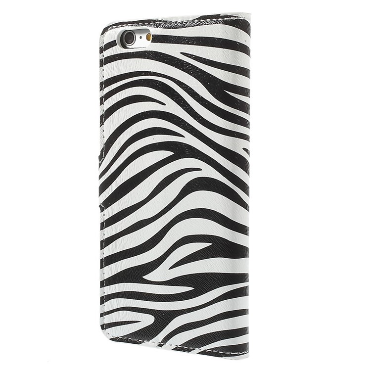 Fashion Zebra Leather Folio Stand Case for iPhone 6s Plus / 6 Plus 5.5 inch-2
