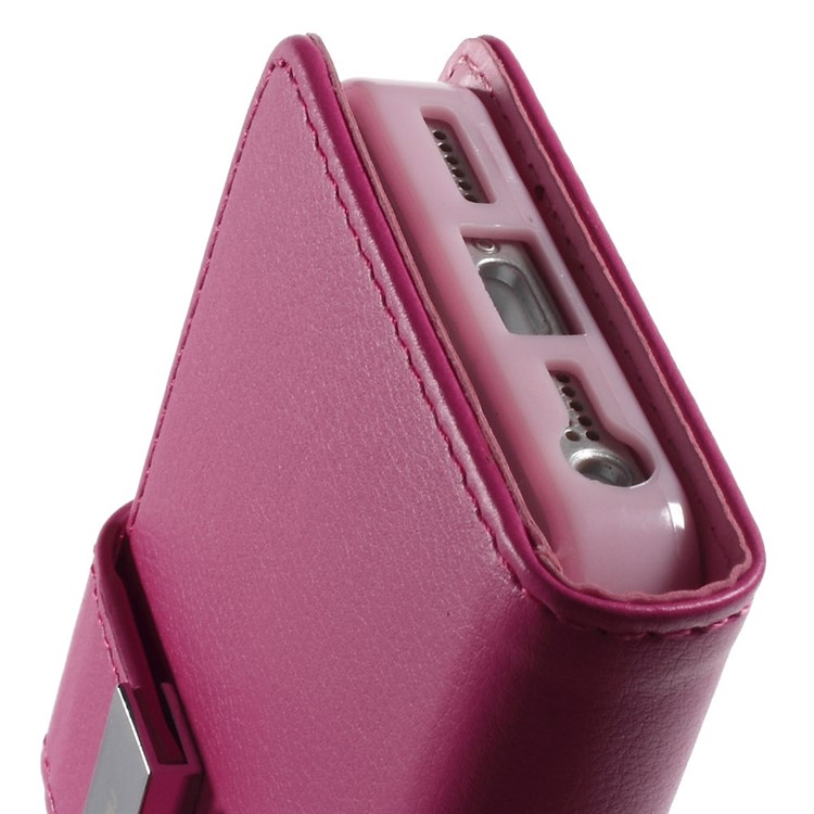 Mercury GOOSPERY Rich Diary Leather Card Holder Case for iPhone SE 5s 5 - Rose-6