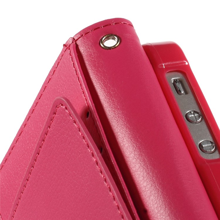 Mercury GOOSPERY Rich Diary Leather Card Holder Cover for iPhone SE 5s 5 - Pink-6