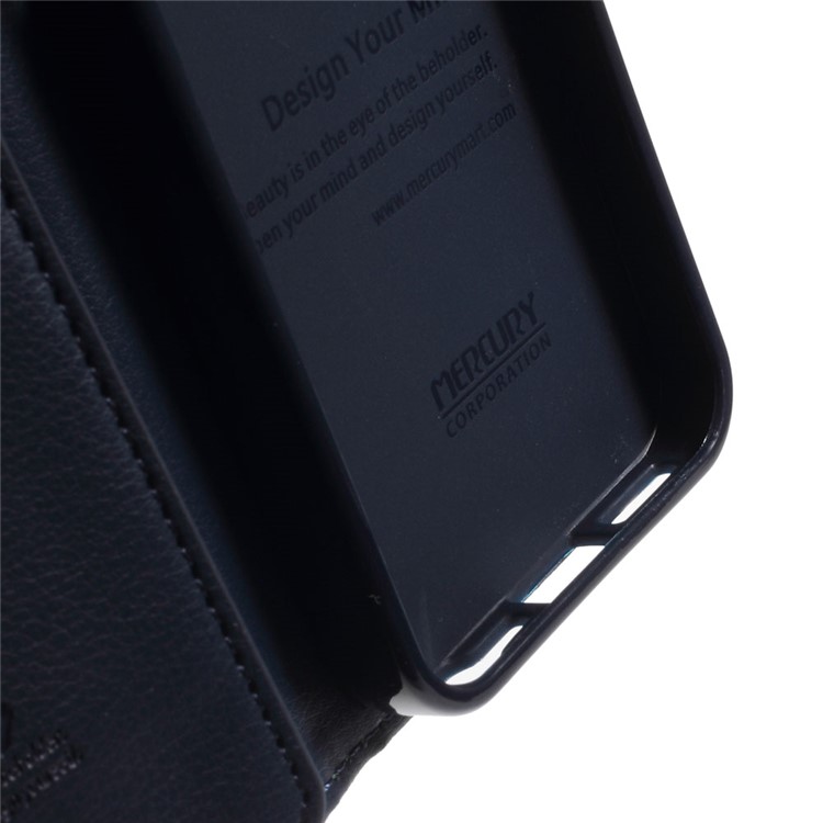 Mercury GOOSPERY Rich Diary Leather Card Holder Case for iPhone SE 5s 5 - Cyan-6