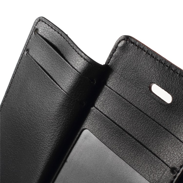 Mercury GOOSPERY Rich Diary Leather Card Holder Case for iPhone SE 5s 5 - Brown-6