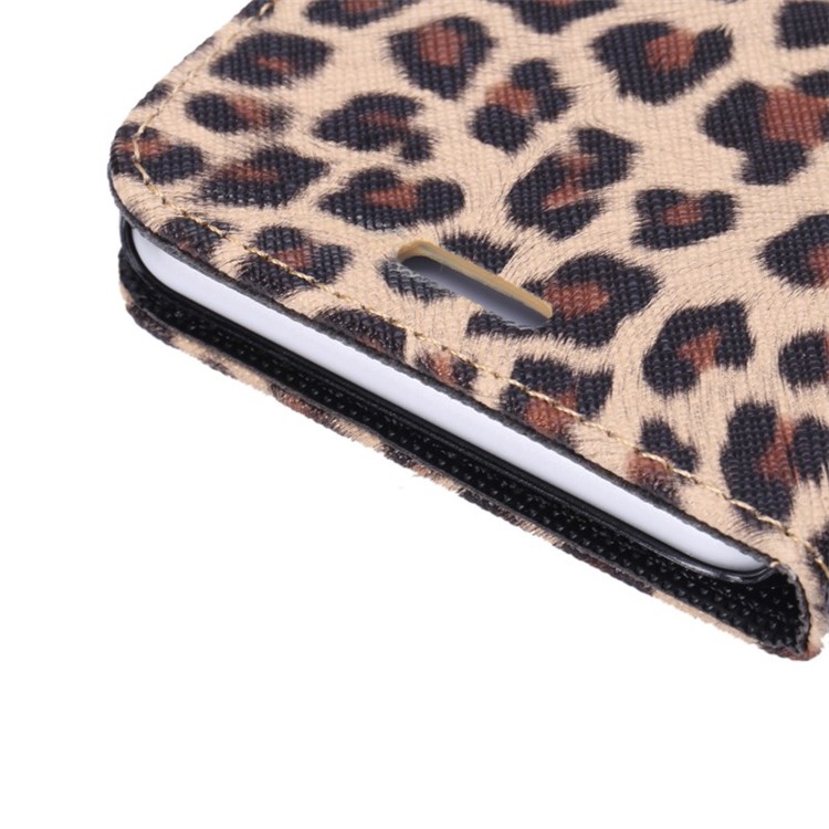 Leopard Wallet Leather Case for iPhone 6s Plus / 6 Plus w/ Stand - Brown-15