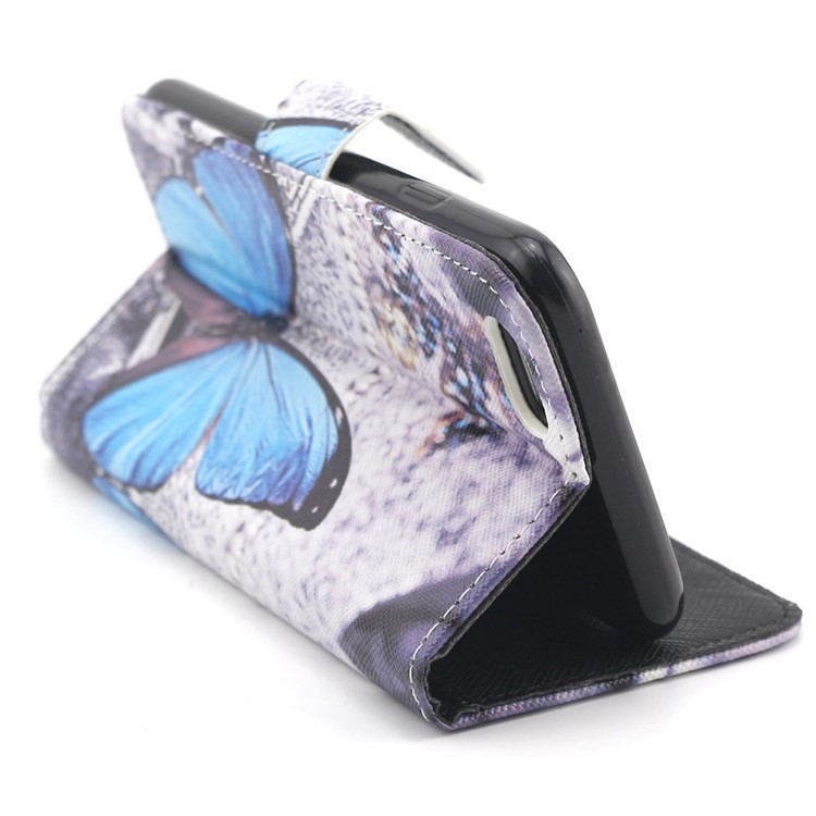 Blue Butterfly PU Leather Protective Case for iPhone 6s / 6-4