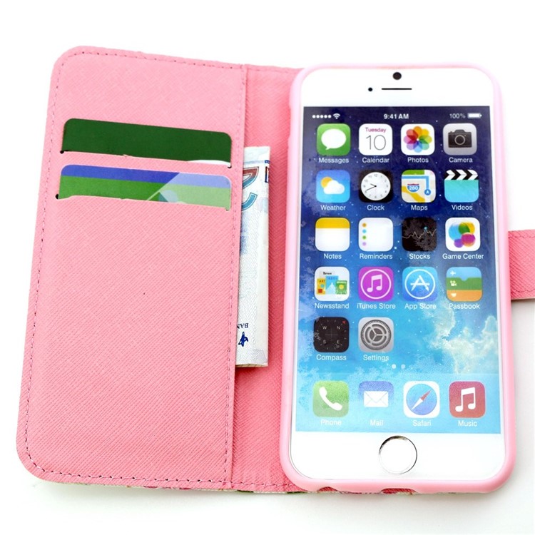 Blue Butterfly PU Leather Protective Case for iPhone 6s / 6-6