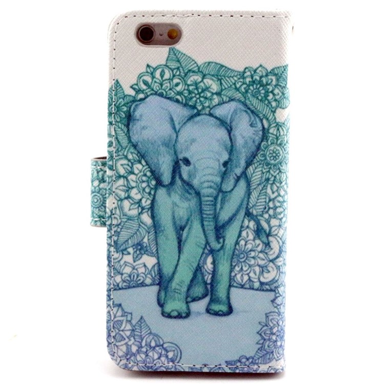 Giant Elephant Leather Stand Cover w/ Card Slots for iPhone 6s / 6-2