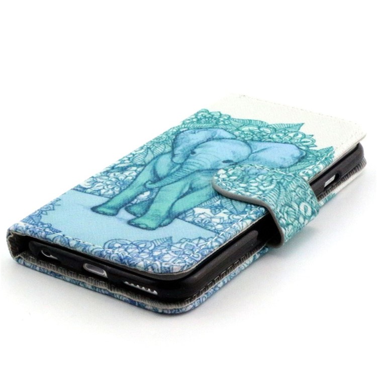 Giant Elephant Leather Stand Cover w/ Card Slots for iPhone 6s / 6-4