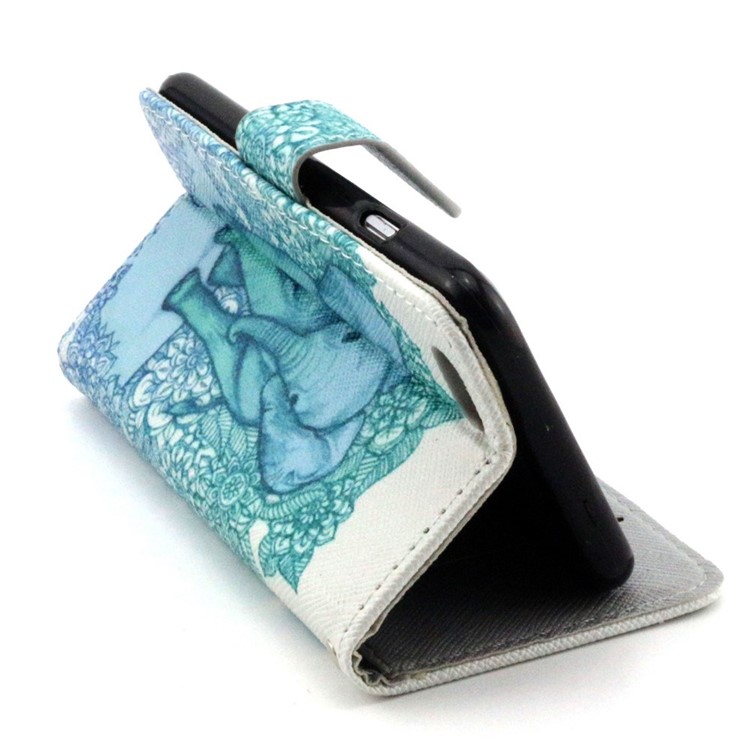 Giant Elephant Leather Stand Cover w/ Card Slots for iPhone 6s / 6-6