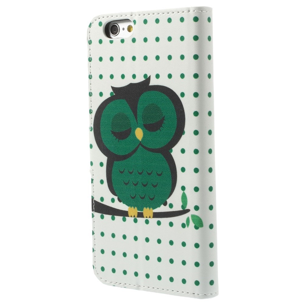 Polka Dots & Owl Leather Wallet Stand Cover for iPhone 6s / 6 4.7 inch-2