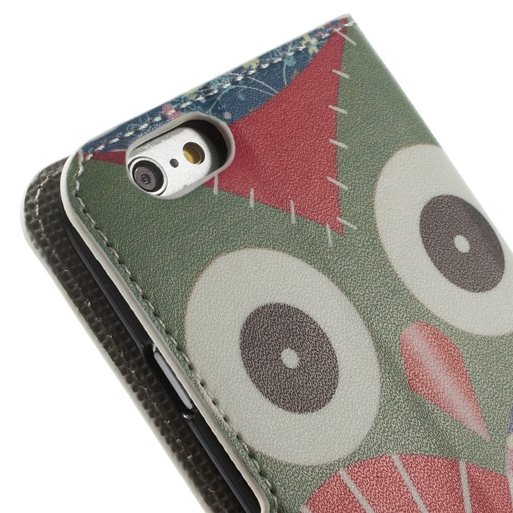 Colorized Owl Leather Wallet Stand Cover for iPhone 6s / 6 4.7 inch-10