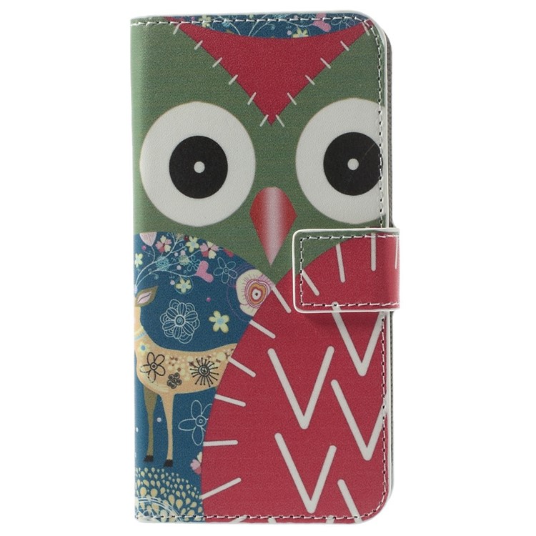 Colorized Owl Leather Wallet Stand Cover for iPhone 6s / 6 4.7 inch-3