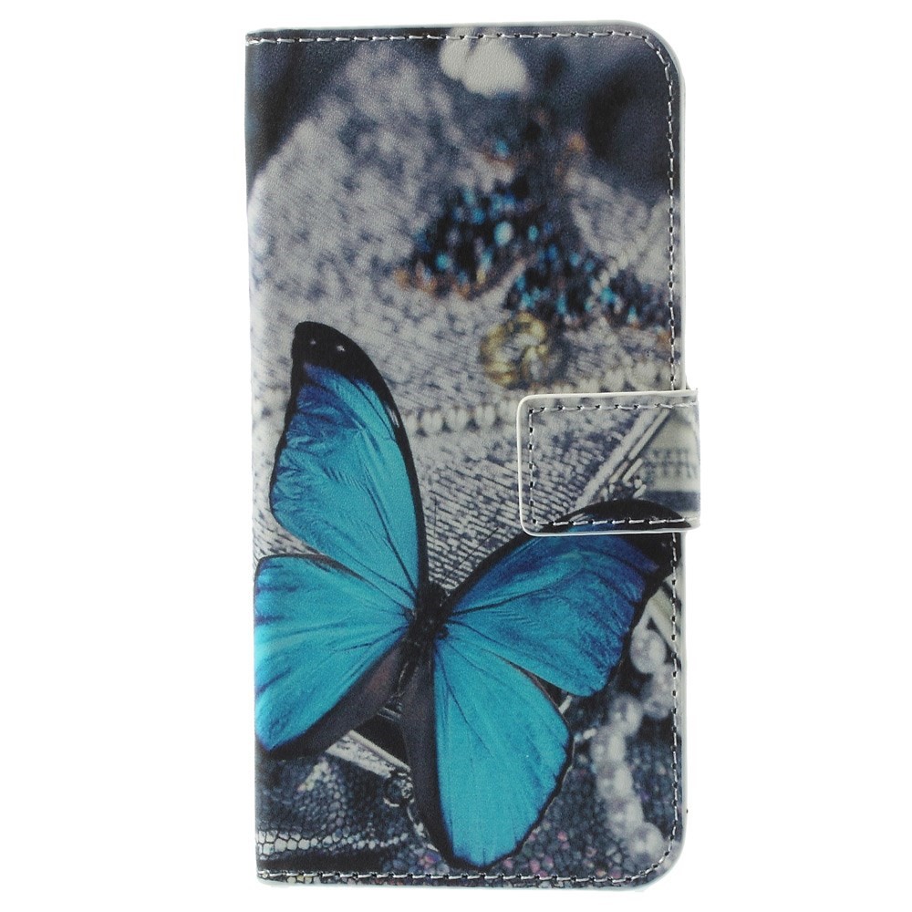 Coque de Couvercle de Support de Portefeuille en Cuir de Papillon Vif Pour Iphone 6s / 6 4,7 Pouces