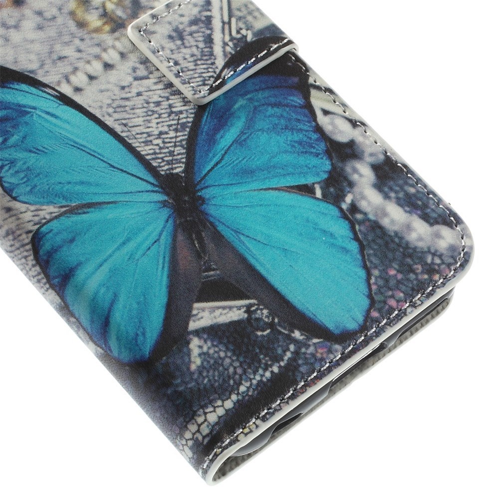 Vivid Butterfly Leather Willet Store Shell Para Iphone 6s / 6 4.7 Pulgadas