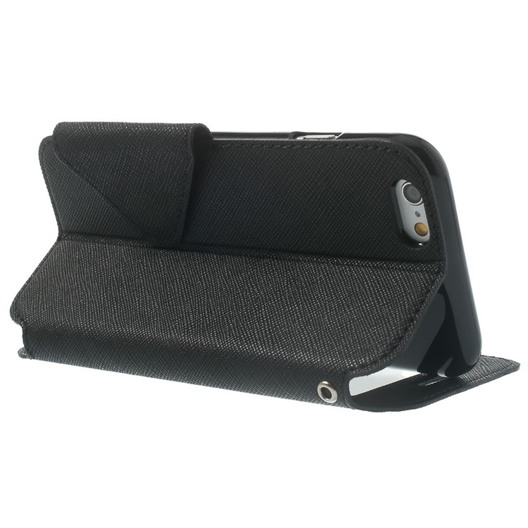 Roar Korea Diary View Window Leather Magnetic Case for iPhone 6s 6 w/ Stand - Black-4