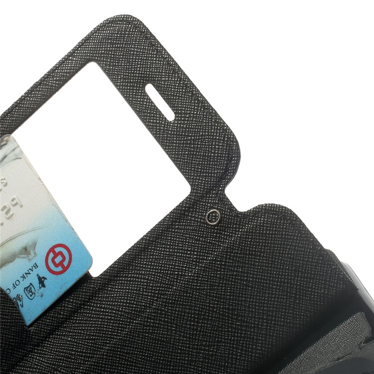 Roar Korea Diary View Window Leather Magnetic Case for iPhone 6s 6 w/ Stand - Black-6