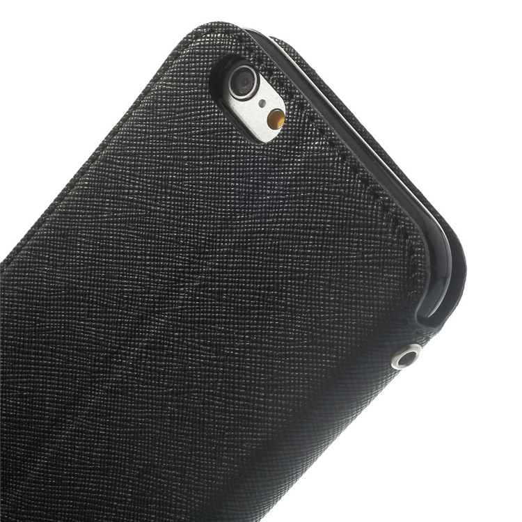 Roar Korea Diary View Window Leather Magnetic Case for iPhone 6s 6 w/ Stand - Black-9