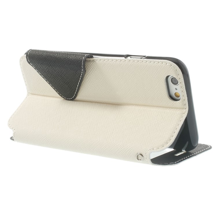 Roar Korea Diary View Window Leather Magnetic Cover for iPhone 6s 6 w/ Stand - White-4