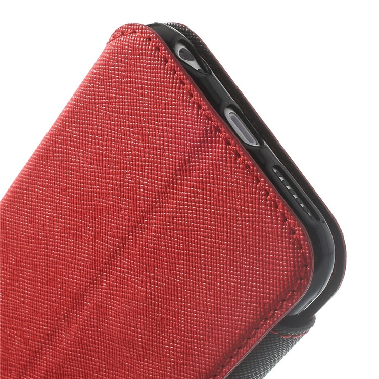 Roar Korea Diary View Window Leather Magnetic Shell for iPhone 6s 6 w/ Stand - Red-9