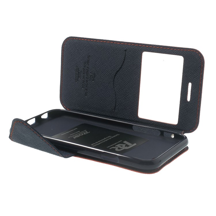 Roar Korea Diary View Window Leather Case for iPhone 6s 6 w/ Stand & Card Slot - Orange-10
